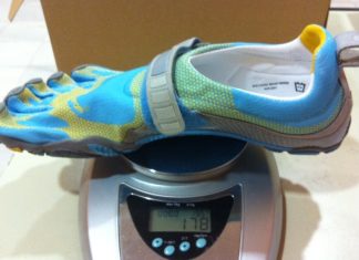peso de la zapatilla con 5dedos FiveFingers Bikila