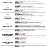 tabla eventos